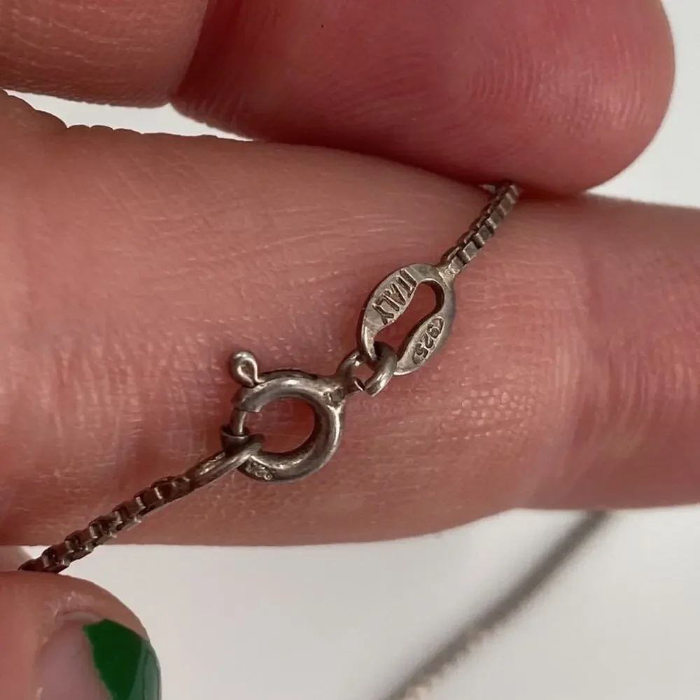Sterling silver turquoise stone necklace